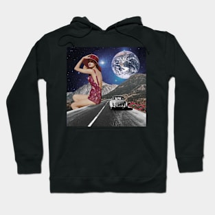 The Road - Vintage Inspired Collage Illustration Hoodie